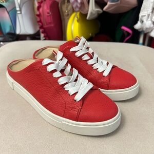 Frye Ivy Low Lace Slip On Sneaker Red Woman's Size 6